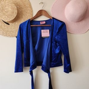 Dark Blue Velvet Top by Vixen by Micheline Pitt